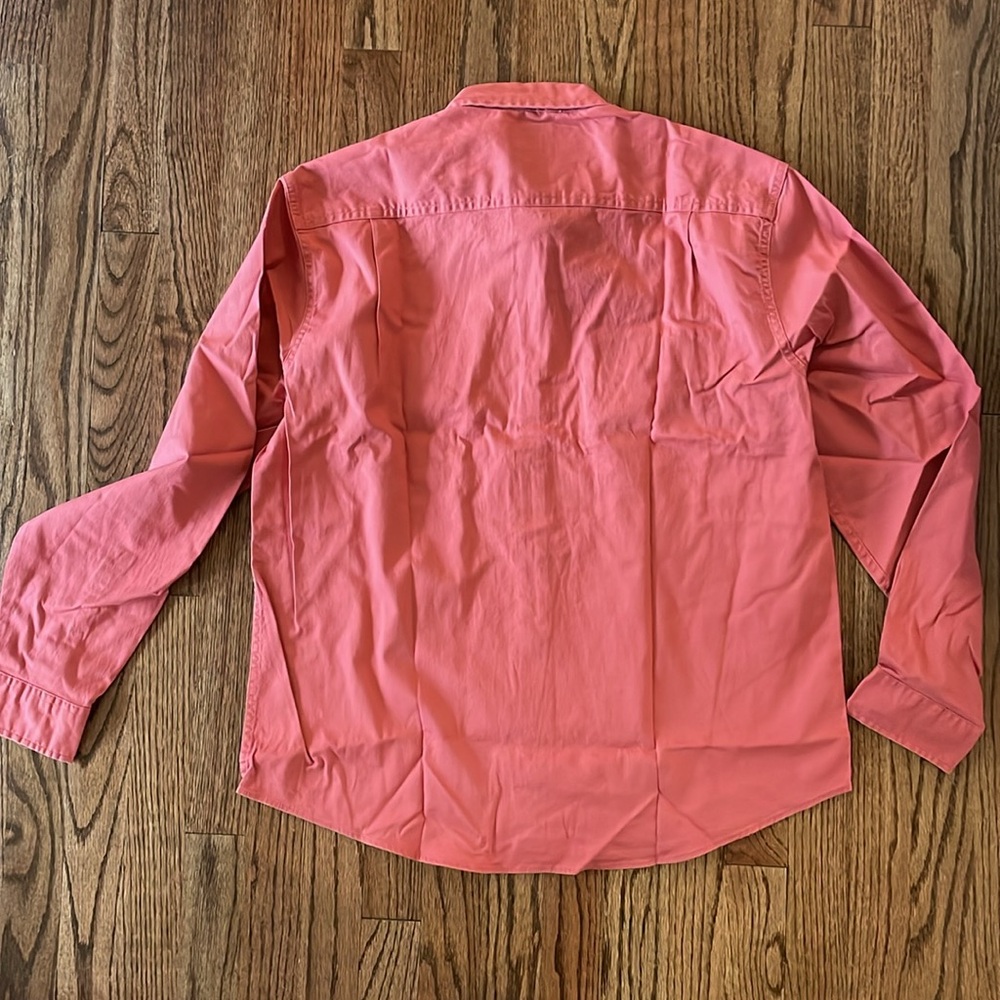 LL Bean Lakewashed Twill untucked fit Mineral red medium - Picture 3 of 5